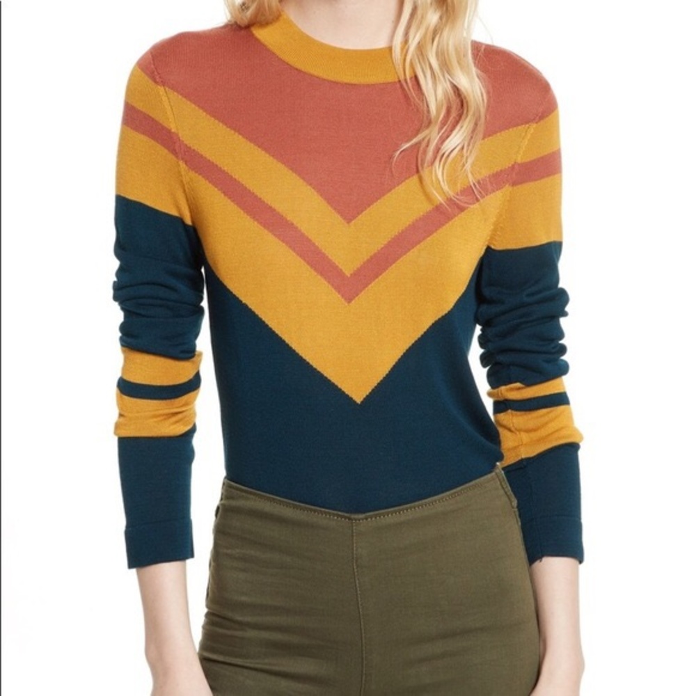 Free People 70s Inspired Light Sweater